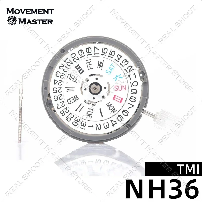 Neues japanisches automatisches mechanisches Uhrwerk nh36a Doppel kalender werk ersetzt 4 r36/7 s36 Uhrwerk zubehör