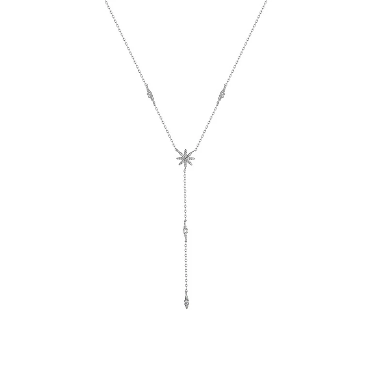Women's 925 Silver Star Pendant Necklace, Everyday Elegance