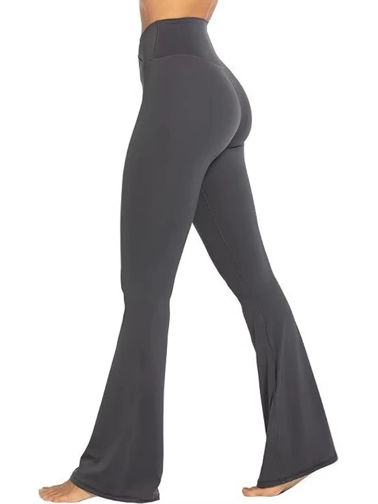 Yoga Pants Sports Flared Pants with Sexy Lines Lifting Buttocks Sports Tight  leggings women High Waisted Elastic Fitness Pants