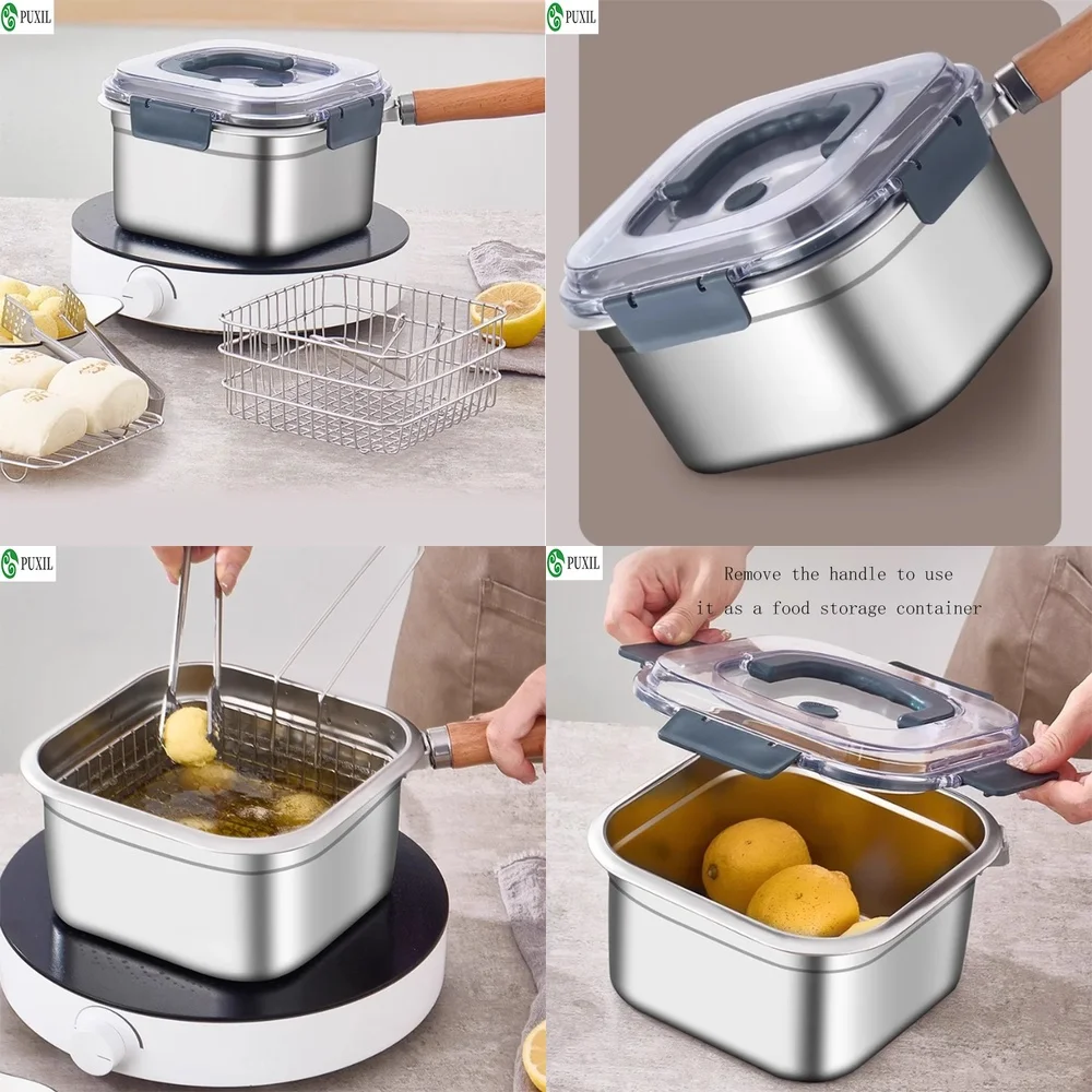 Multi Functional Outdoor Folding Pot for Camping Stainless Steel Portable Collapsible Cooking Pot for Travel Hiking