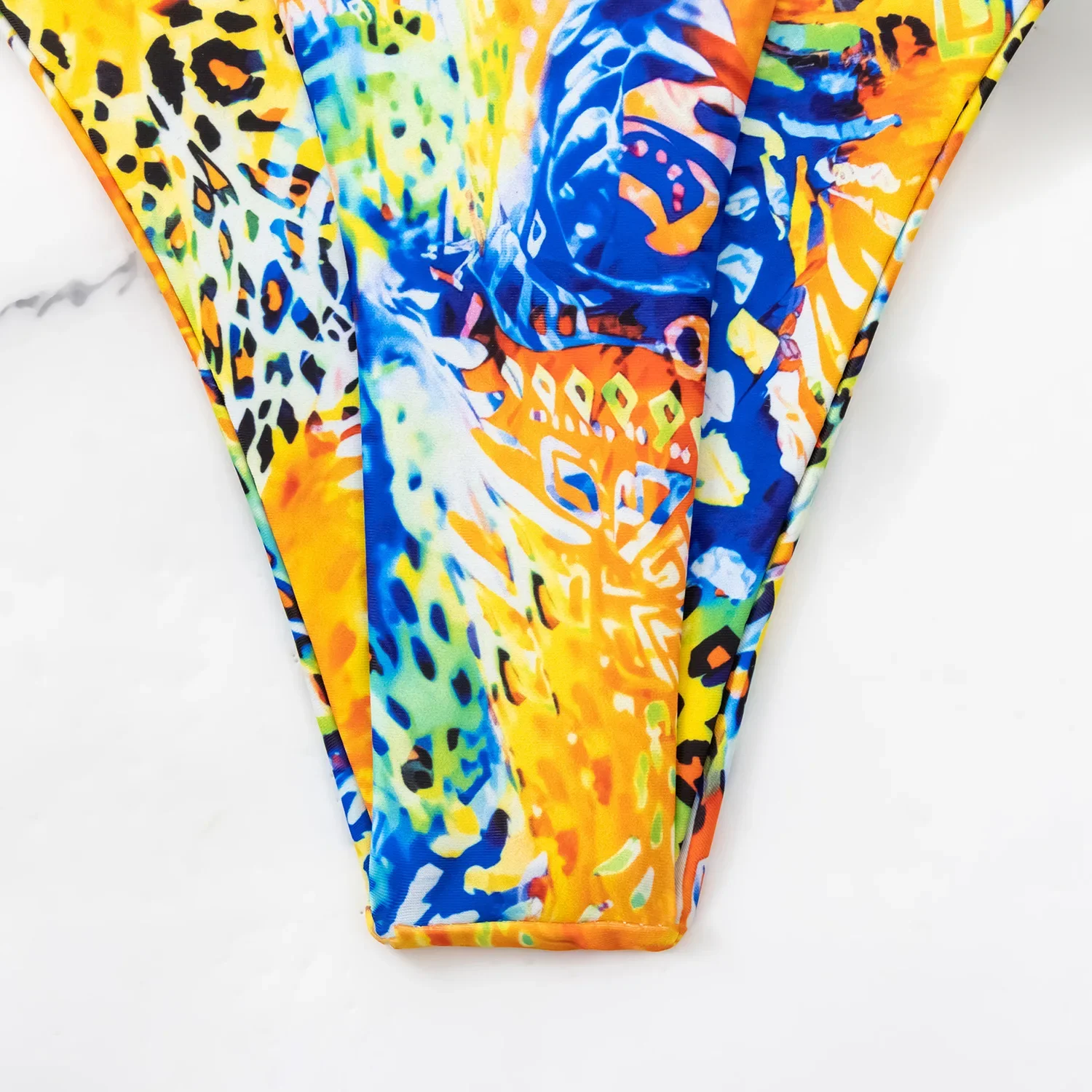 sexy leopard print swimsuit one piece hollow Bikinis Swimwear Swimsuits backless tie metal ring beach outfits bodysuit biquini