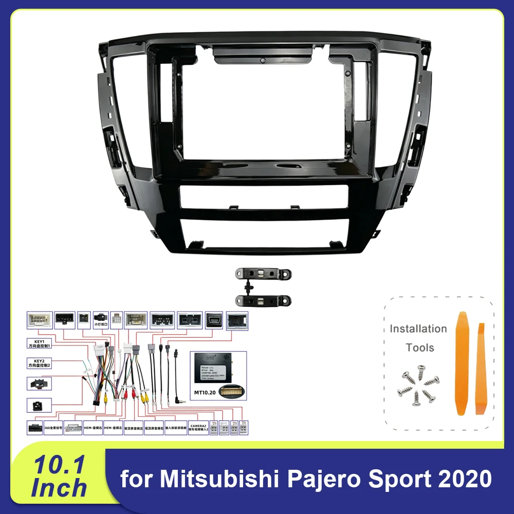 Kit de tablero de radio Android de 10" para Mitsubishi Pajero Sport 2020 - Marco CANBUS Facia
