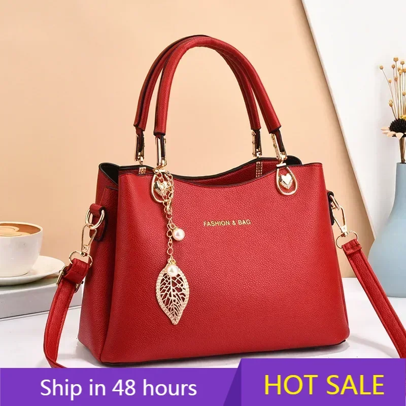 

High Quality Leather Casual Women Crossbody Shoulder Bags 2025 New Luxury Handbags Women Bags Designer Totes Bags Bolso Mujer