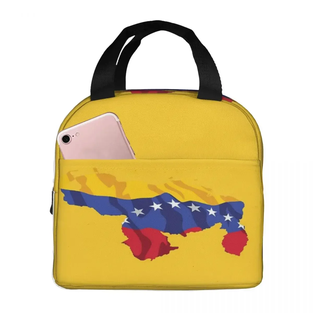 Lancheiras isoladas com bandeira da Venezuela, à prova d'água, para piquenique, refrigerador térmico, lancheira para mulheres, trabalho, crianças, escola