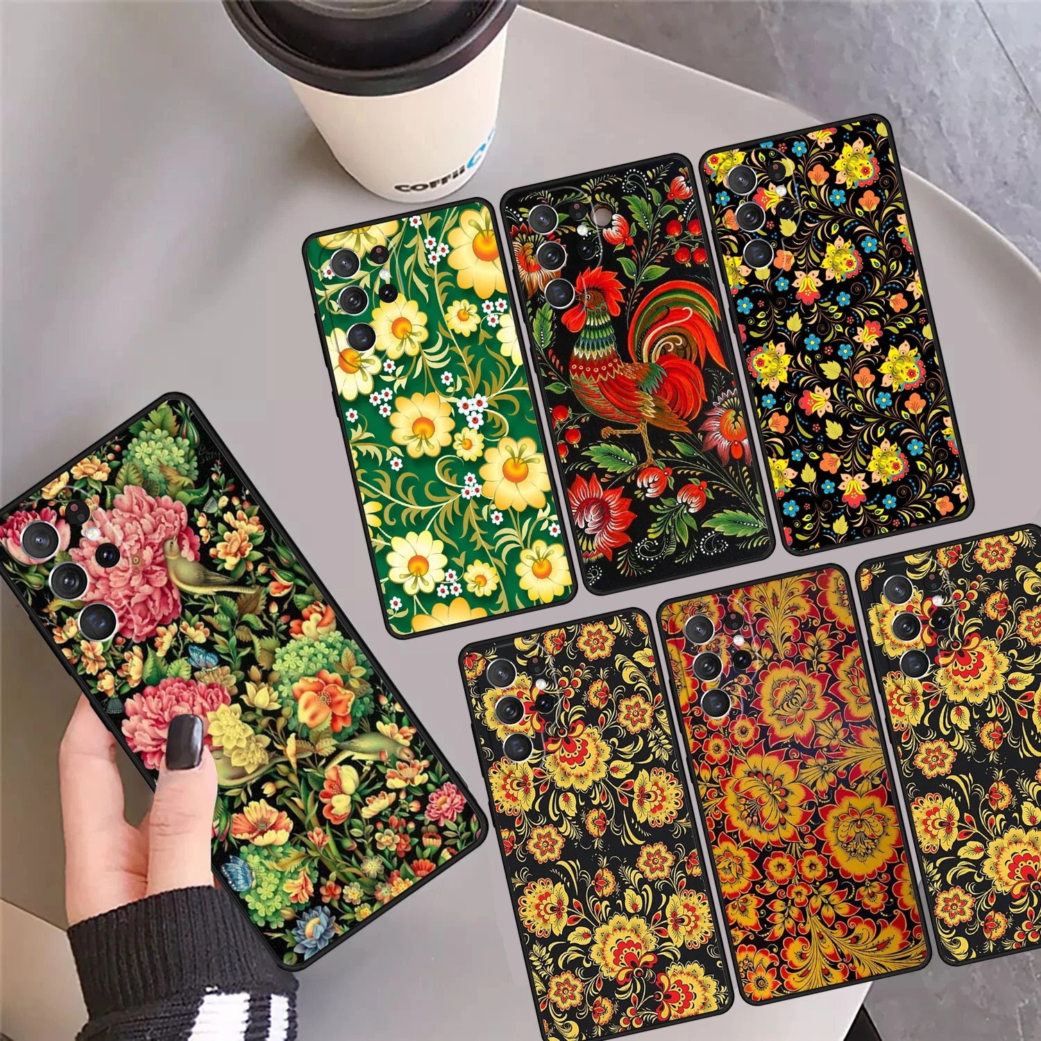 حافظة لهاتف سامسونج جالاكسي S24 S25 Ultra S23 S22 Plus S21 FE S20 نوت 10 20 Pro