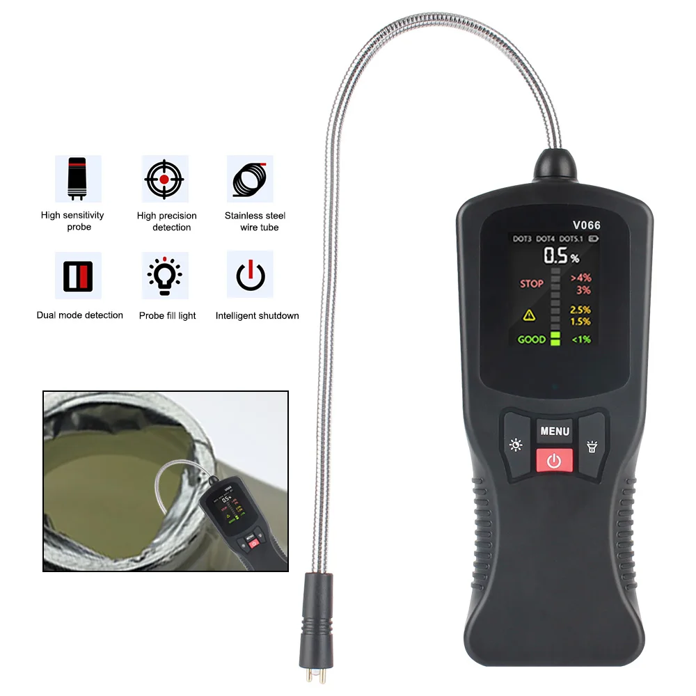 

DOT3 DOT4 DOT5.1 Тестер автомобильной тормозной жидкости для обнаружения жидкости Цифровой тест на масло Высокая точность со светодиодным индикатором