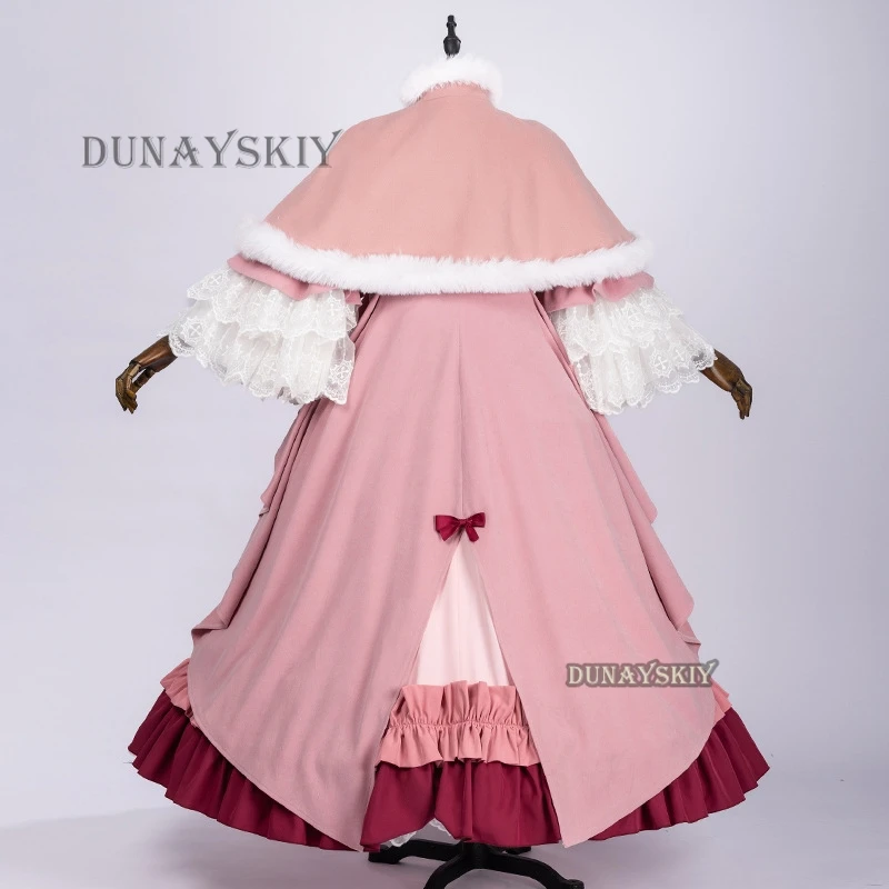 Victorique de Blois Cosplay Kostüm Perücke Anime Gosick rosa Kleid Dienst mädchen Lolita Uniform Umhang Haarnadel Halloween Party Mädchen Frauen