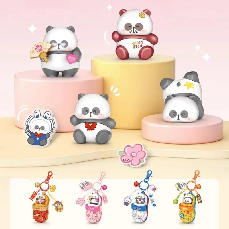 

SEMBO Lucky Rake Keychain Building Blocks Creative Handmade Assembled Yue Lao Small Rake Bag Decoration Car Pendant Trendy Toy