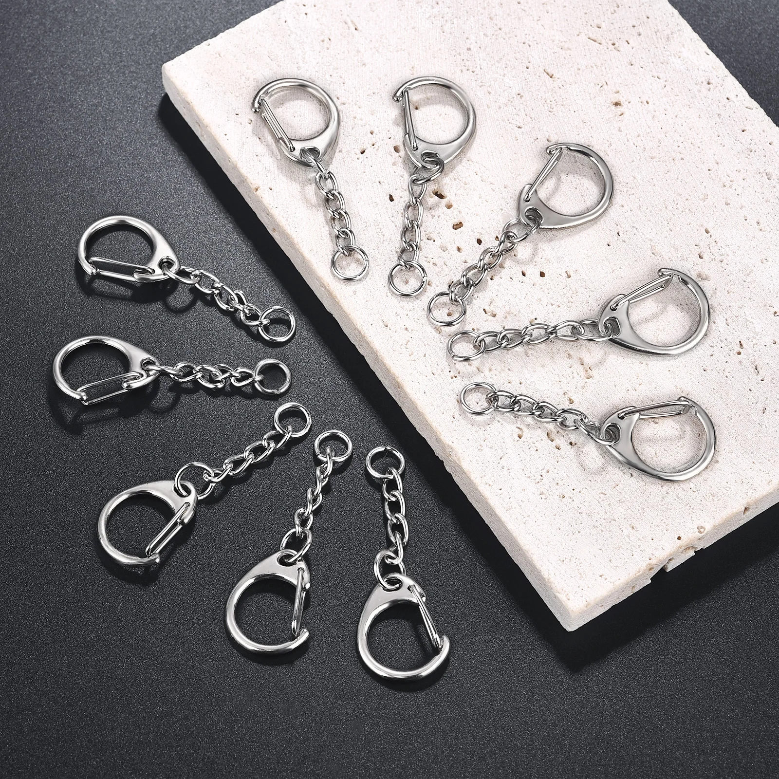 

5/10pcs Lobster Clasp Chain C-Shaped Clasps Connector For DIY Jewelry Making Findings Key Chain Accessories Dropshipping
