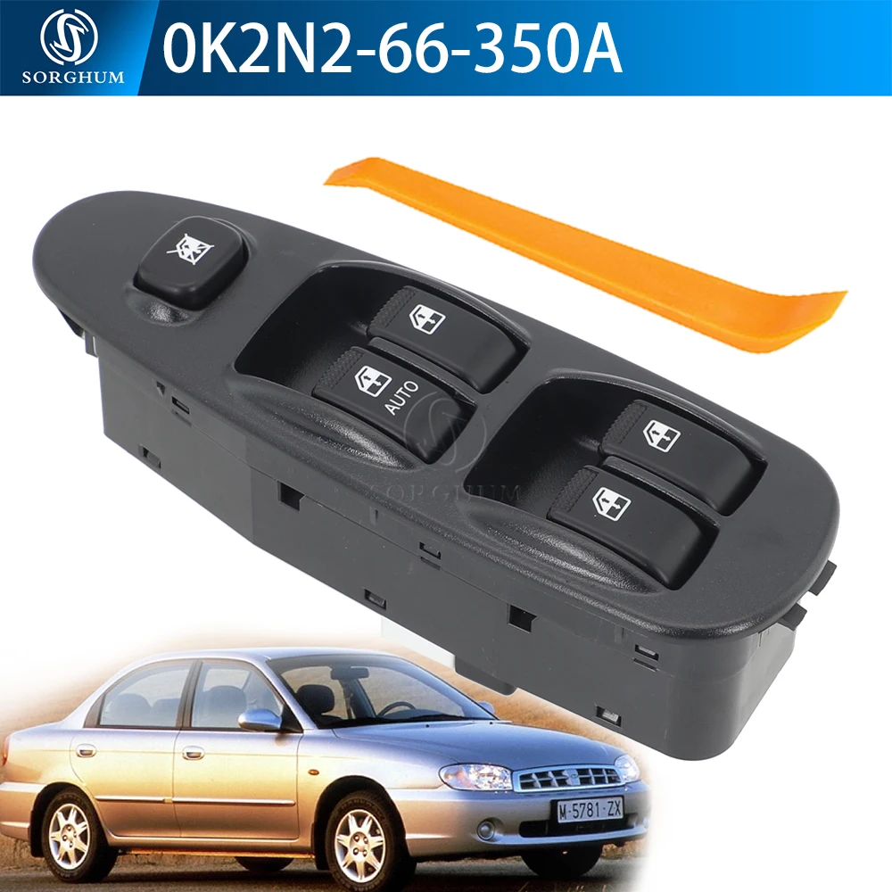 For Kia Sephia 2001 Front Left Power Window Switch For Spectra Sedan Glass Lifter Button 0K2A2-66-350 0K2N2-66-350A 0K2N266350