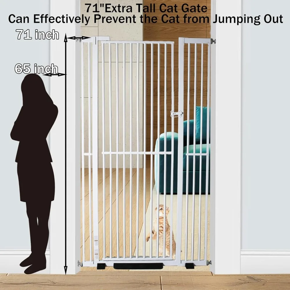 71 Inch Extra Tall Cat Pet Gate Baby Gates, Adjustable 29.13