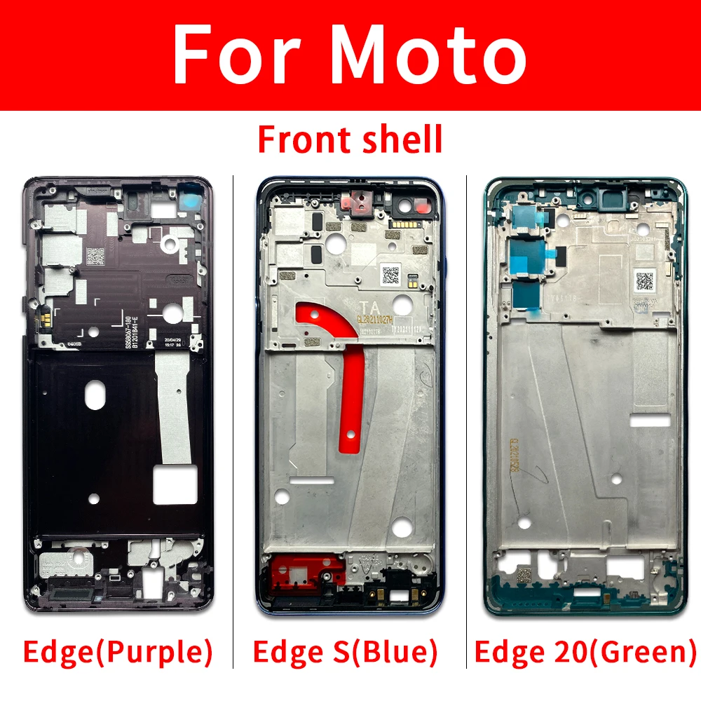 NEW Front Housing LCD Frame Bezel Plate Replacement Repair Part With Side Button For Moto Edge 20 Lite Pro S S30 Edge Plus 40NEO