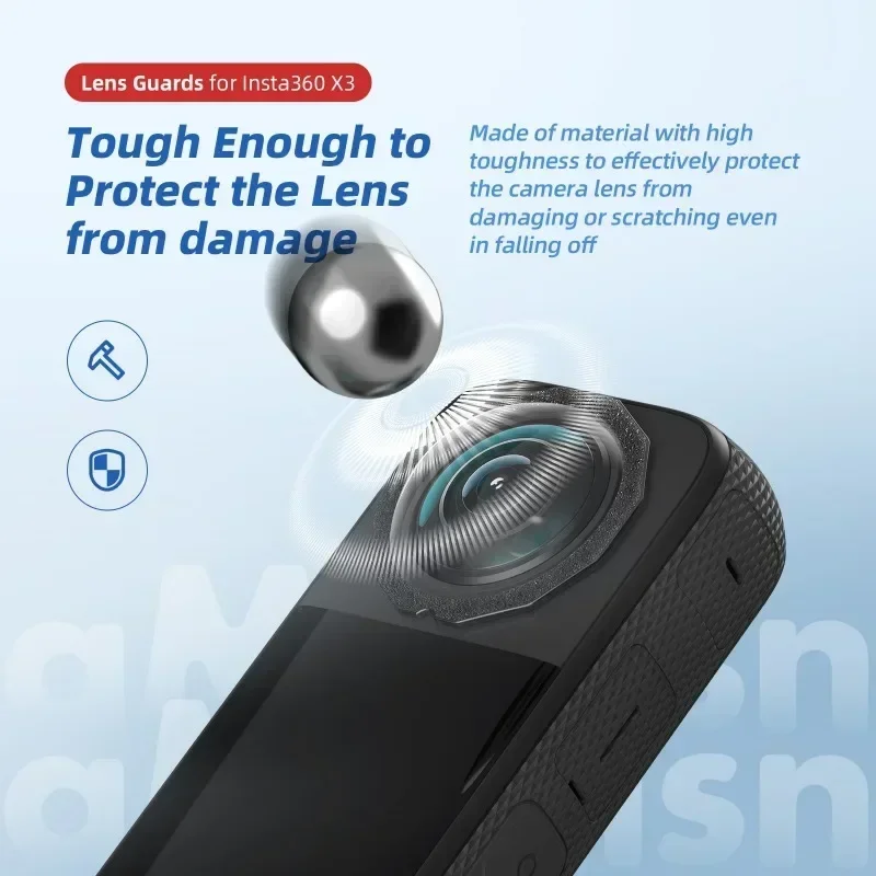 AMagisn para Insta360 X3 Protector de lente funda protectora de lente 360X3 accesorios protectores de protección