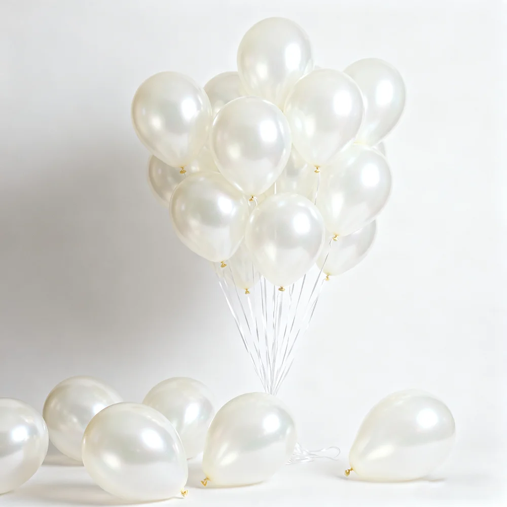 50Pcs 5/10/12inch Latex Pearl Balloons Black Pink White Sliver Balloon Wedding Anniversary Valentine's Day Birthday Party Decor