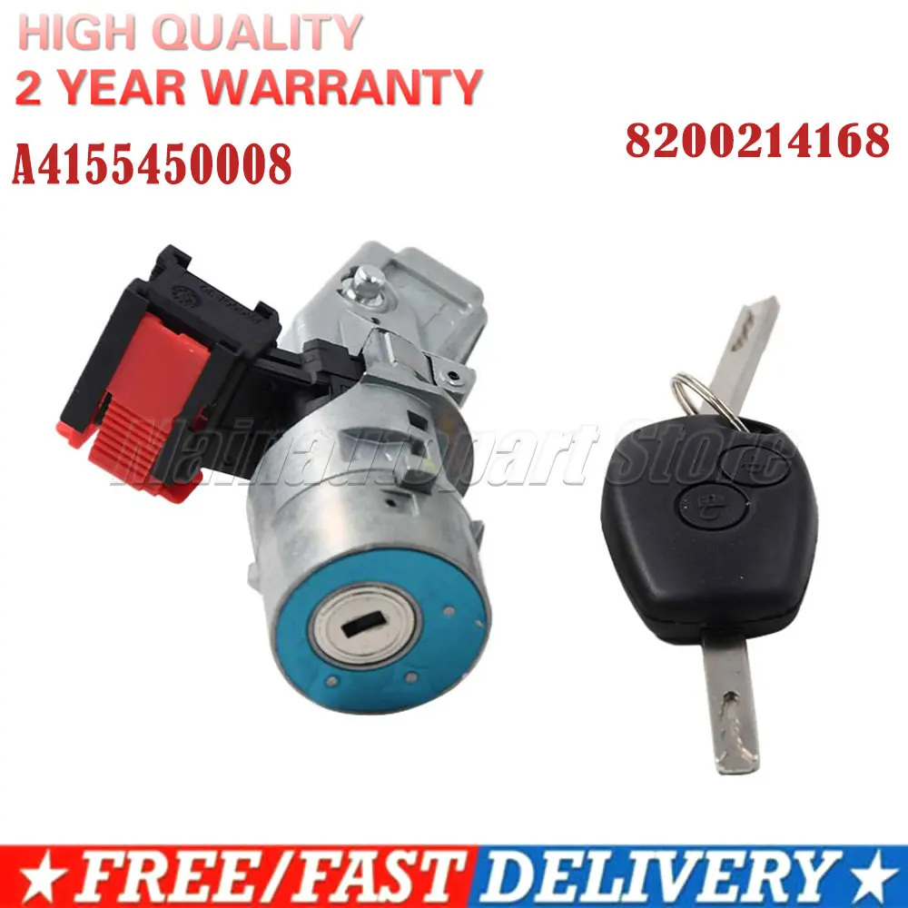 Ignition Lock Barrel Starter Switch+Key for Renault for Vauxhall Fiat 2005-2012 7701208408 8200214168 N0502064 N0502060 N0502057