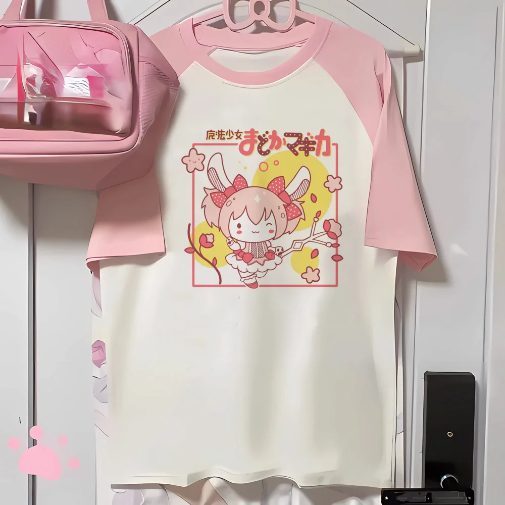 Madoka Magica tshirt damski japońska letnia odzież na co dzień Tee damska zabawna odzież uliczna w stylu harajuku