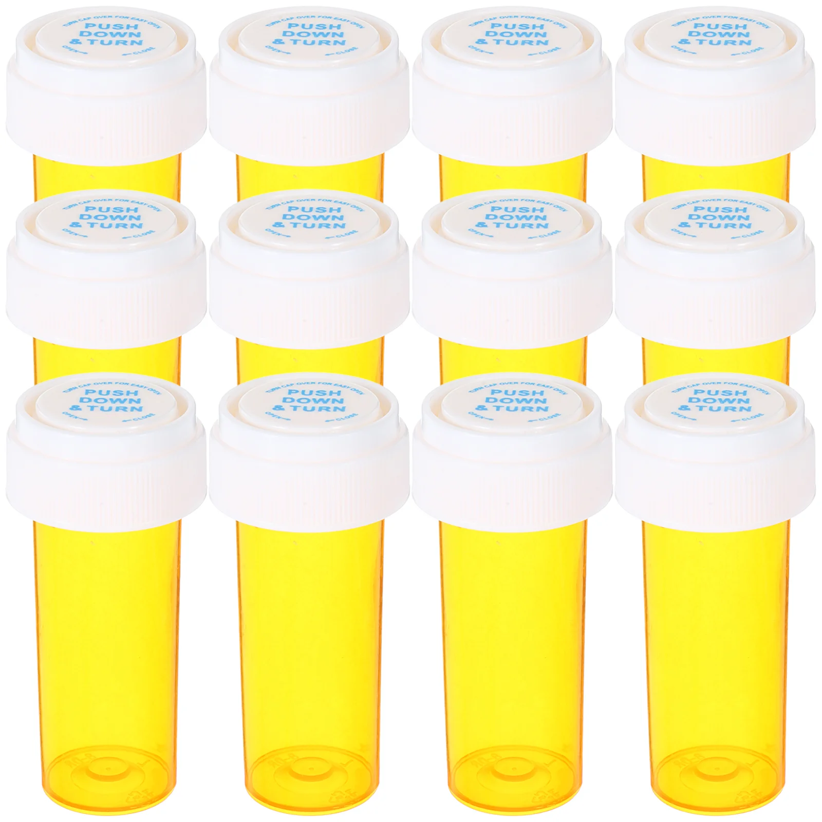 

12 Pcs Key Chain Transparent Travel Pill Box Canning Supplies Bottle Yellow 670X250X250CM Convenient