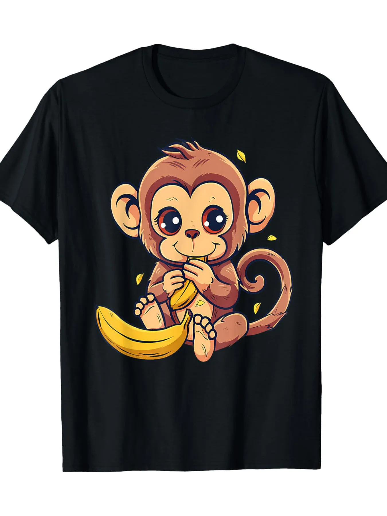 

Banana Monkey Graphic Tee - 100% Cotton Casual Short Sleeve Fun Animal Shirt