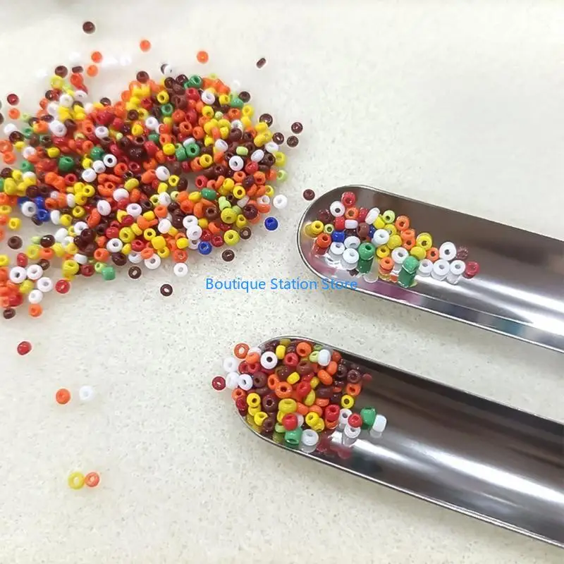 

Y55F Mini Stainless Steel Jewelry Shovel for Pearls Gemstones Diamond Beads