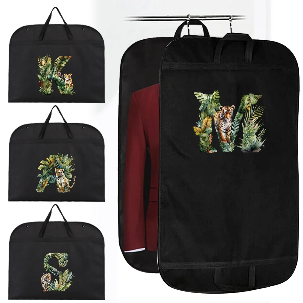 

Clothing Dust Cover Jungle Tiger Letter Series Foldable Carry Handles Organizer Wardrobe Portable Hanging Garment Bag