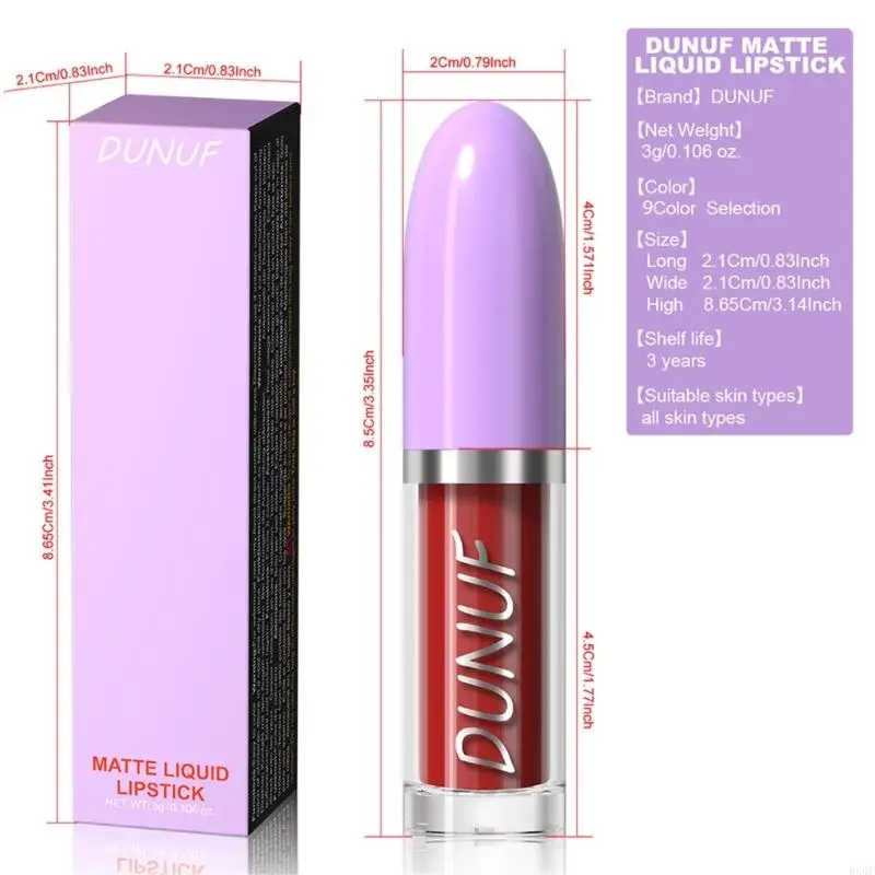 BX0F 9 KOLORY MATTE LIPSTICK TRADY HARDINOWA LIPSTICK NISTURIZOWANY