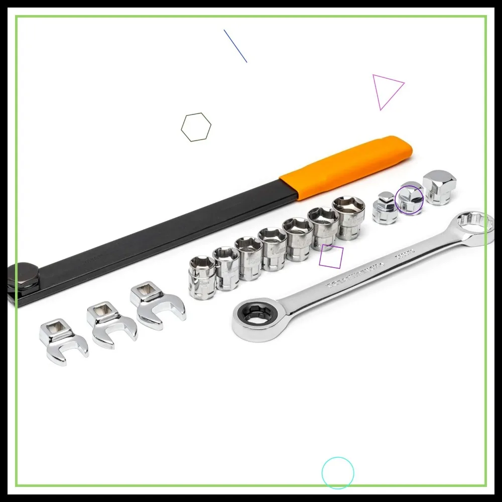 

Набор инструментов для змеевидного ремня с храповым механизмом, 15 предметов, для простого обслуживания транспортных средств