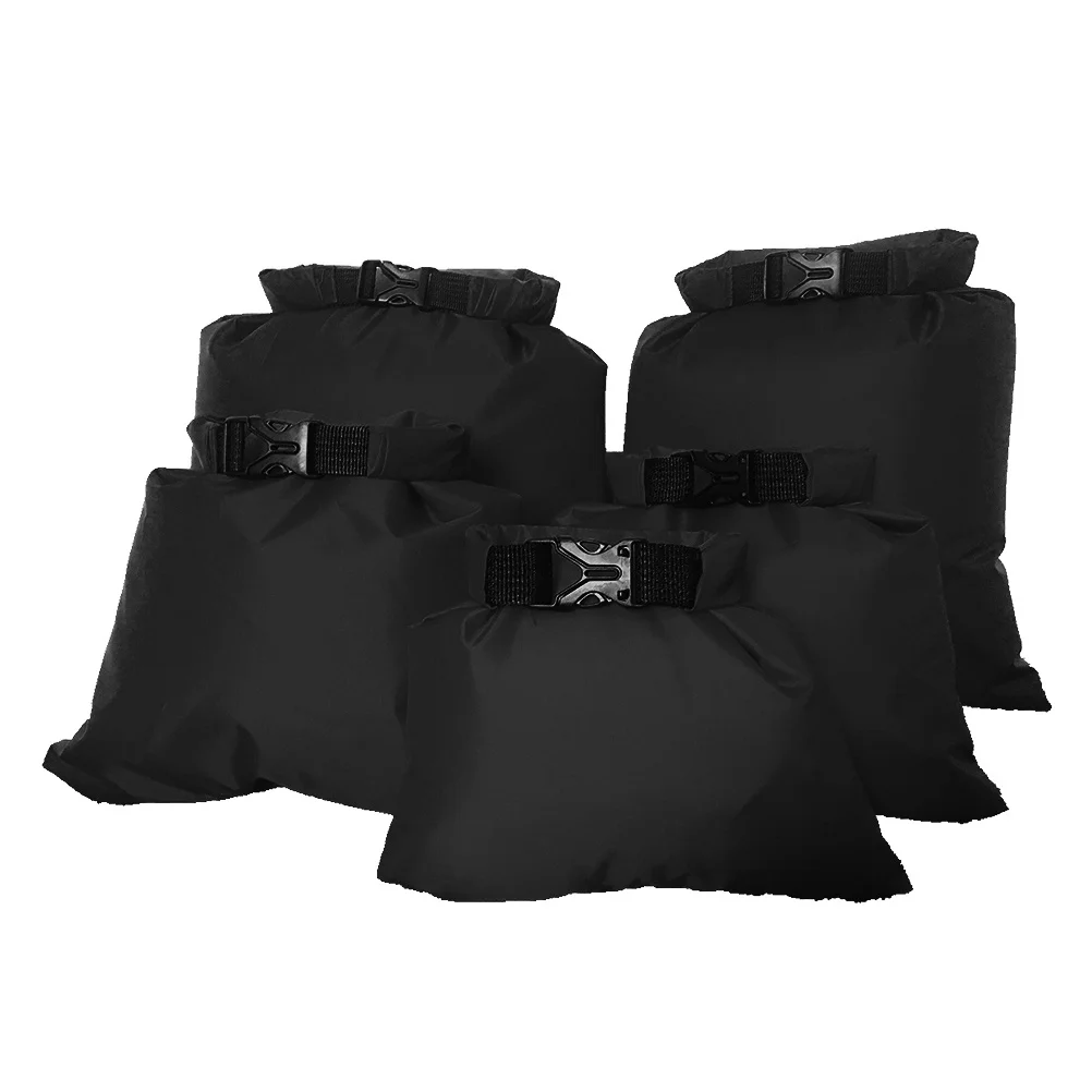 5 pièces 1.5L 2.5L 3.5L 4.5L 6L sac sec étanche fermeture à roulettes Double couture pochette de rangement extérieure pour kayak Camping