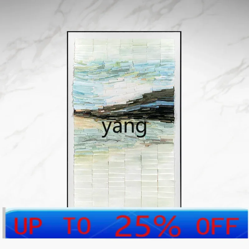 LTT modern simple handmade paper collage three-dimensional hanging painting living room background wall abstract painting