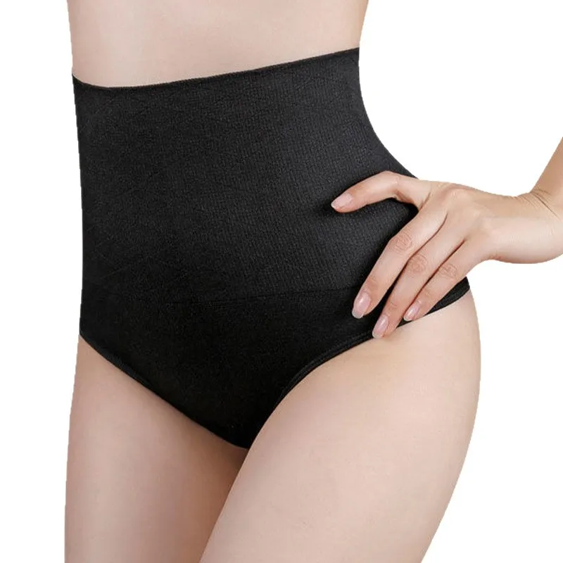 عالية الخصر سلس مثلث سراويل عبر الحدود التحكم البطن زر مثير بعقب التعرض ملابس داخلية ملخصات نسيج النايلون #5