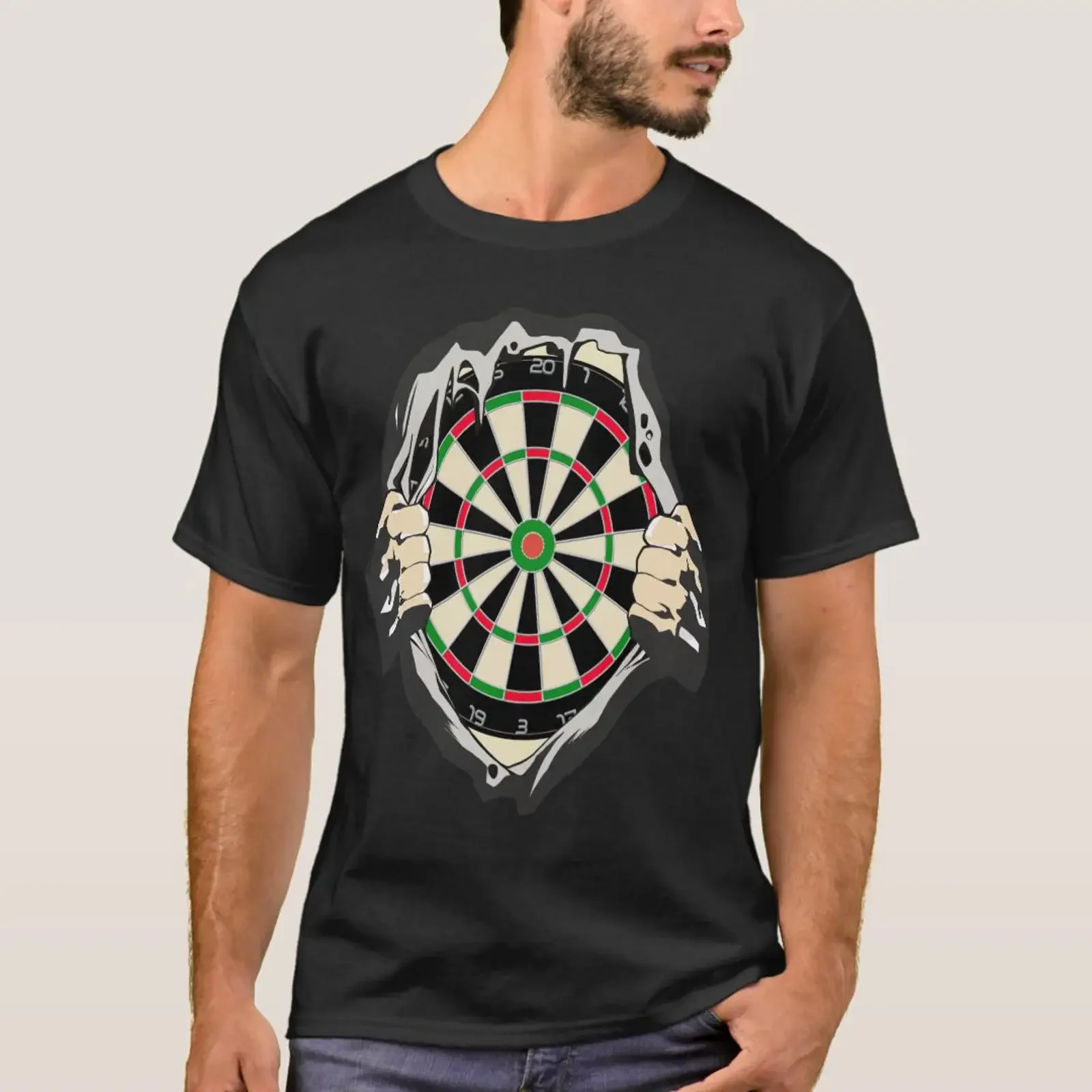 Breakthrough to the Bullseye Ultimate Dartboard T Shirt vintage Washed fashion Stretched homme Top For Everyday Wear Unisex