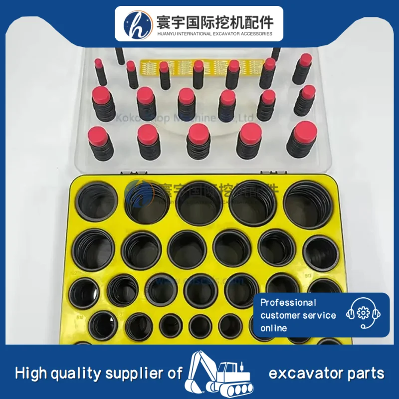 

320D 320C 330C 330D 323B E320 E330 E320D Excavator Seal Small Rubber O Ring Box NBR Oring Kit Compatible with Excavator Repair