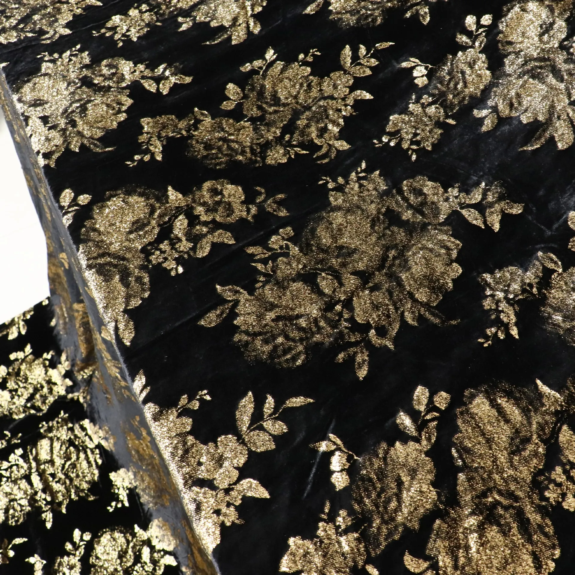 

9718 Woven Silk Bronzing Sticky Velvet Fabric Shirt Nightdress Cheongsam High Quality Women's Clothing Fabric