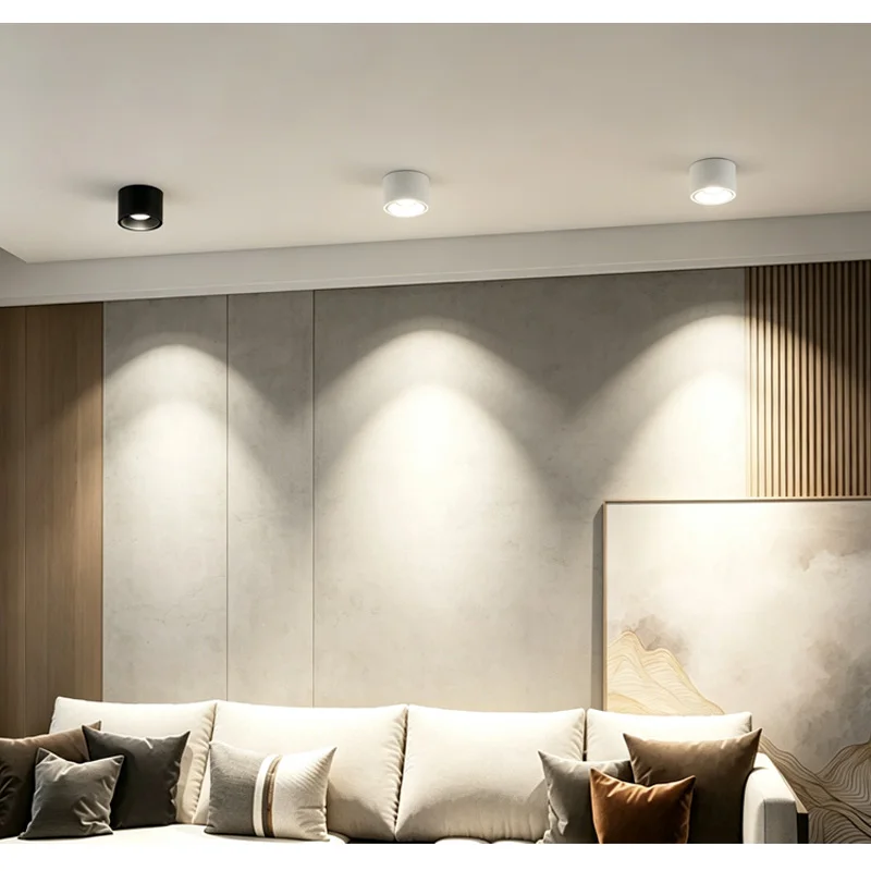 Indoor Lighting 5W 7W 9W 12W 15W Surface Mounted Small Ceiling Light LED Spotlight Adjustable Angle COB Super Bright Downlight