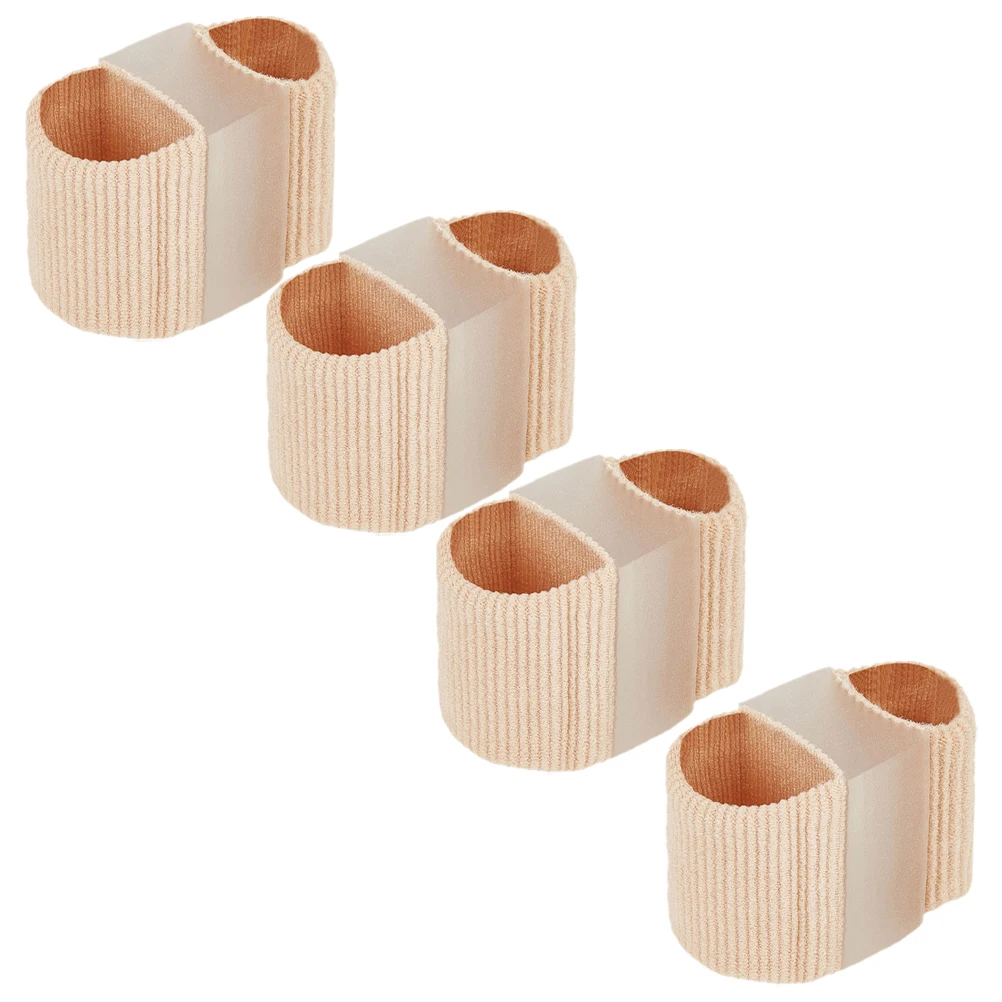 

4pcs Toe Corrector Foot Separator Big Toe Straightener for Bunion Pain Relief Reusable Gel Fiber Bunion Correction Comfort