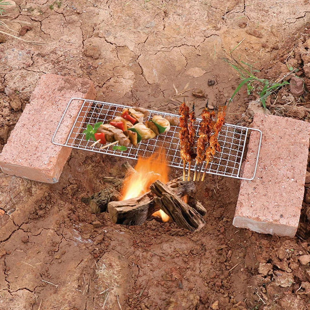 

304 Stainless Steel Grill Pot Holders Cooker Portable Camping Picnic Supplies Balcony Garden Outdoor BBQ