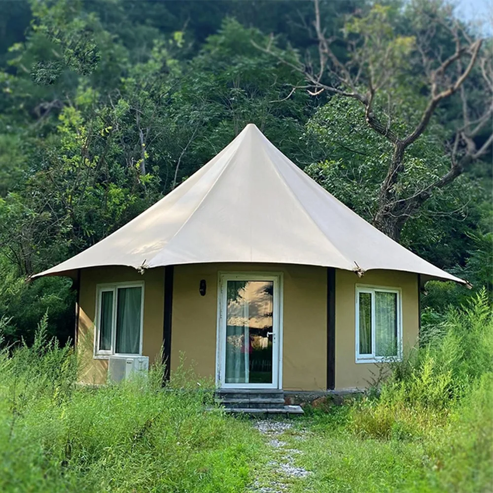 Safari Cabin Tent Glamping Hexagon Pagoda Wholesale Tipi Garden Gazebo Resort Villa Bell Tent Hotel Level 10 Windproof Campingp