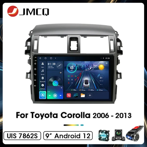Imagen 1 del producto Radio de coche de 9 ""para Toyota Corolla 2006 2007 2008 2009 2010 2012 2013 2din Android12 Carplay Multimidia reproductor de vídeo unidad principal Navi