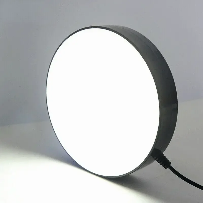 Shadowless Microscope Bottom Light Source Brightness Adjustable LED Ring Lamp Diameter 135mm for Industry Stereo Microscope