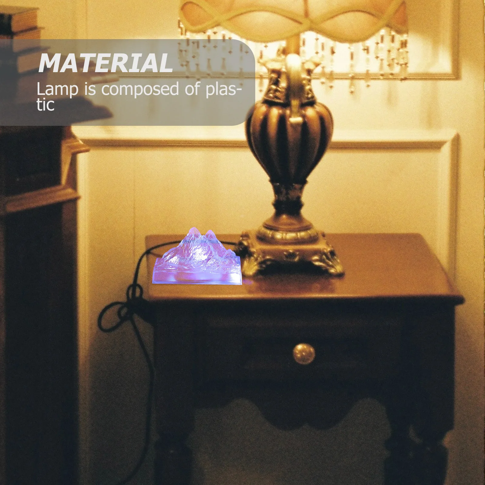 

2pcs Small Night Light Mountain Aesthetic Decorative Table Lamp For Bedroom Living Room Desk Unique Bedside Lamp