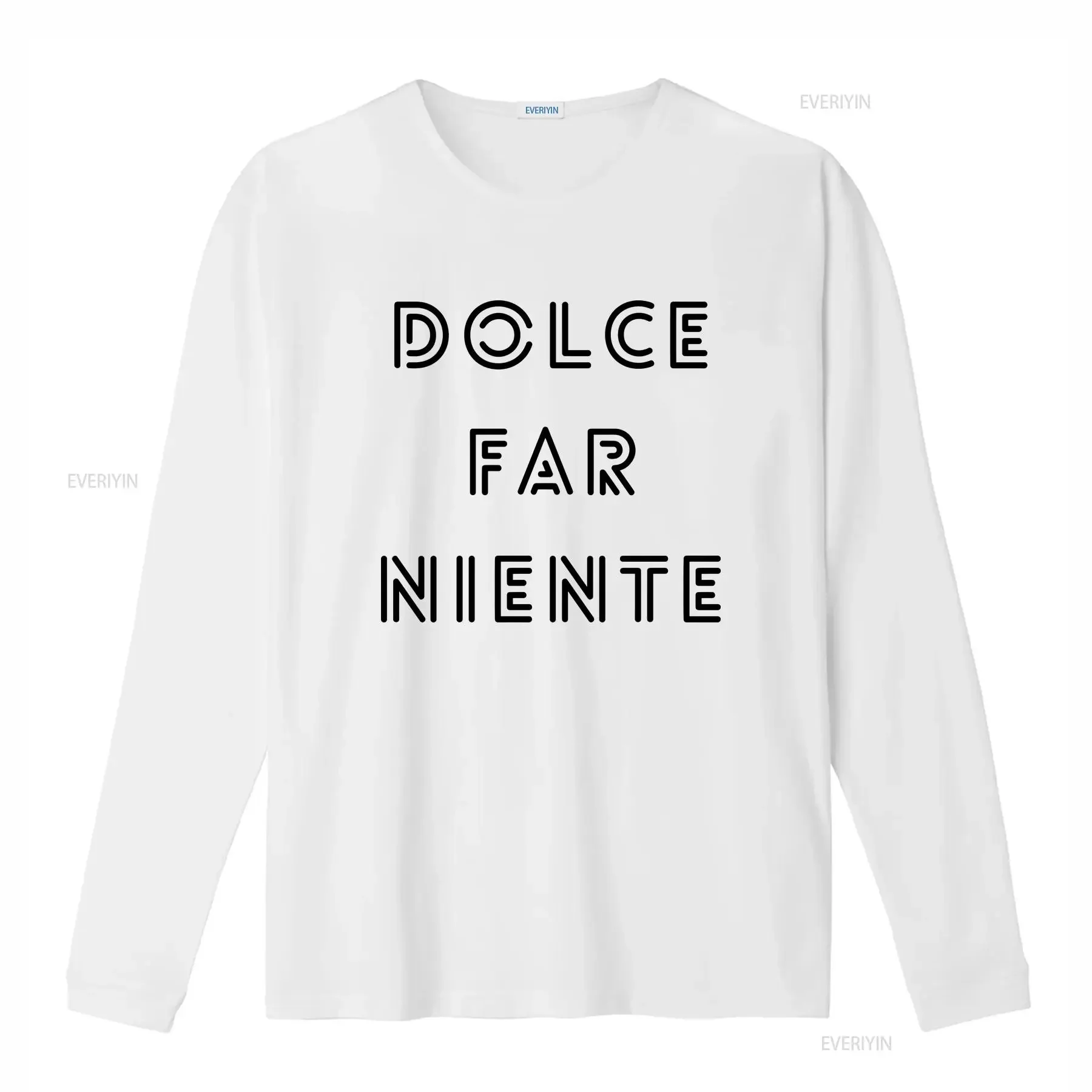 Dolce far niente T Shirt Italian Quote Meaningful s Self Love Fulfillment Motivation Lovers  vintage Washed Breathable Stylish