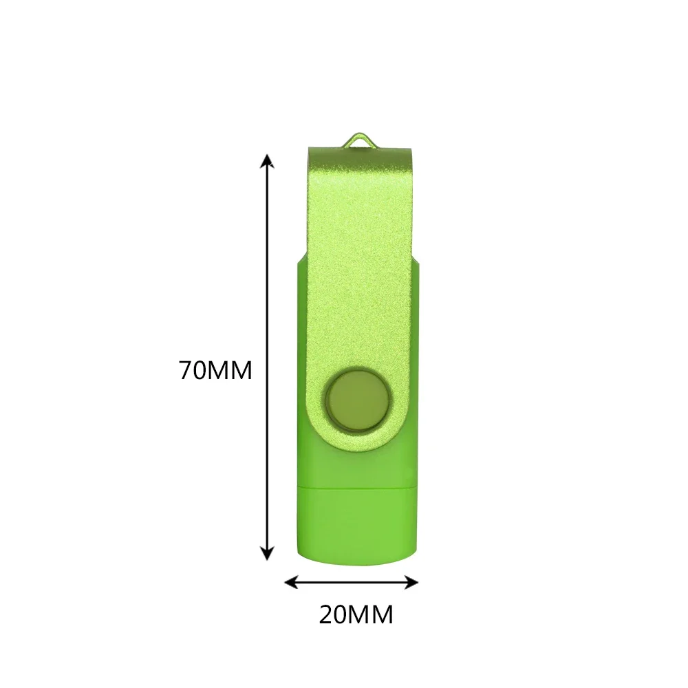 Rotable Usb Flash Drive 128GB 32GB 16GB Pen Drive 256GB Pendrive 64GB 4G OTG 2 IN 1 Memoria Usb Stick Type C Usb 2.0