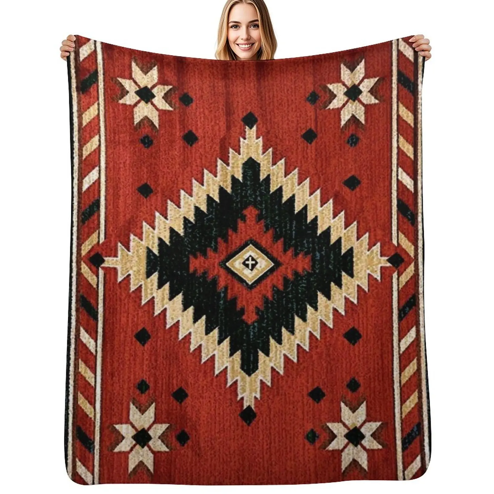 Aztec Holiday 1 Throw Blanket Year Round Soft Comfortable Blanket for Home