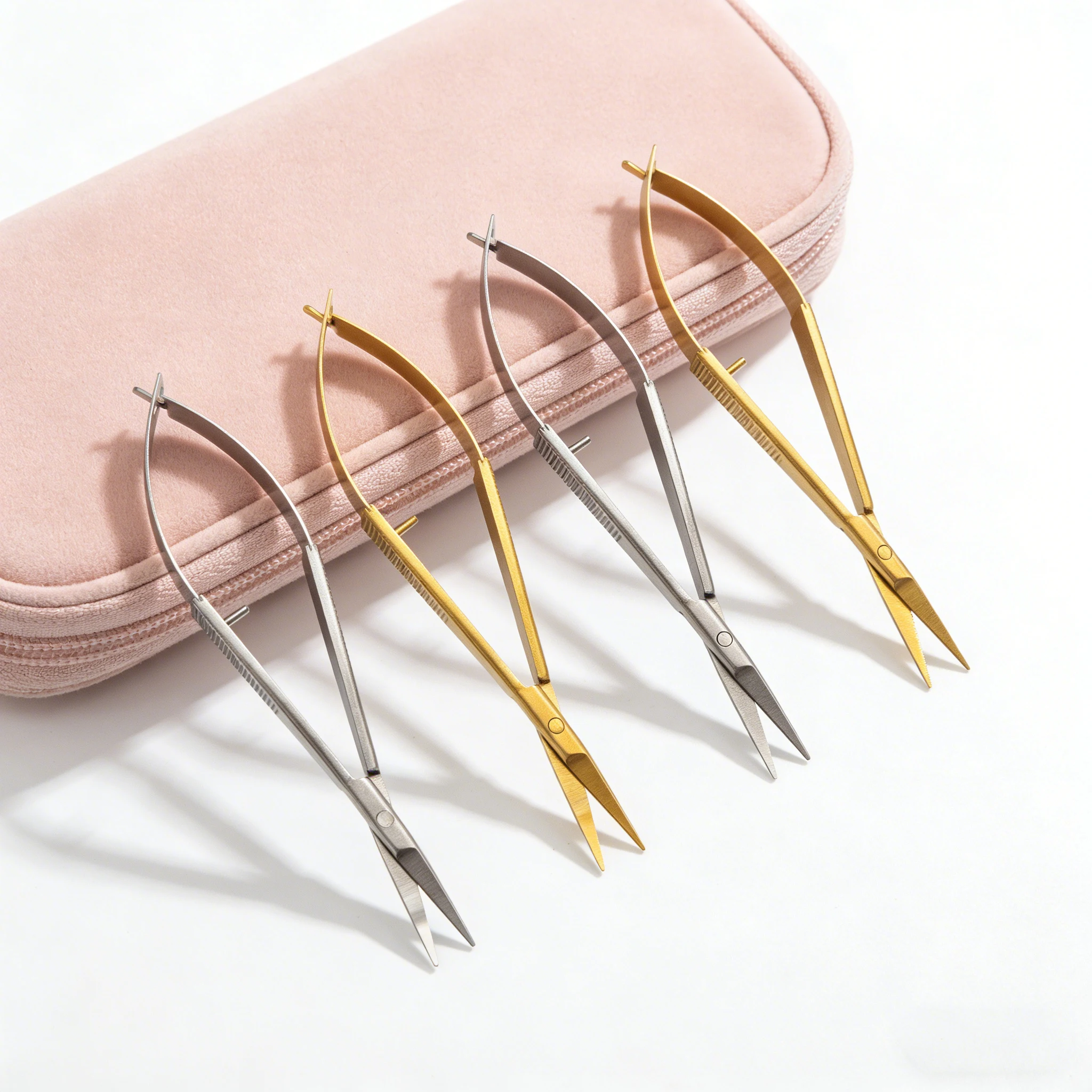 1 Stück Professionelle Augenbrauenschere, Edelstahl Federmechanismus Gesichtshaartrimmer Nagelhautzange Ergonomisches Schönheitswerkzeug