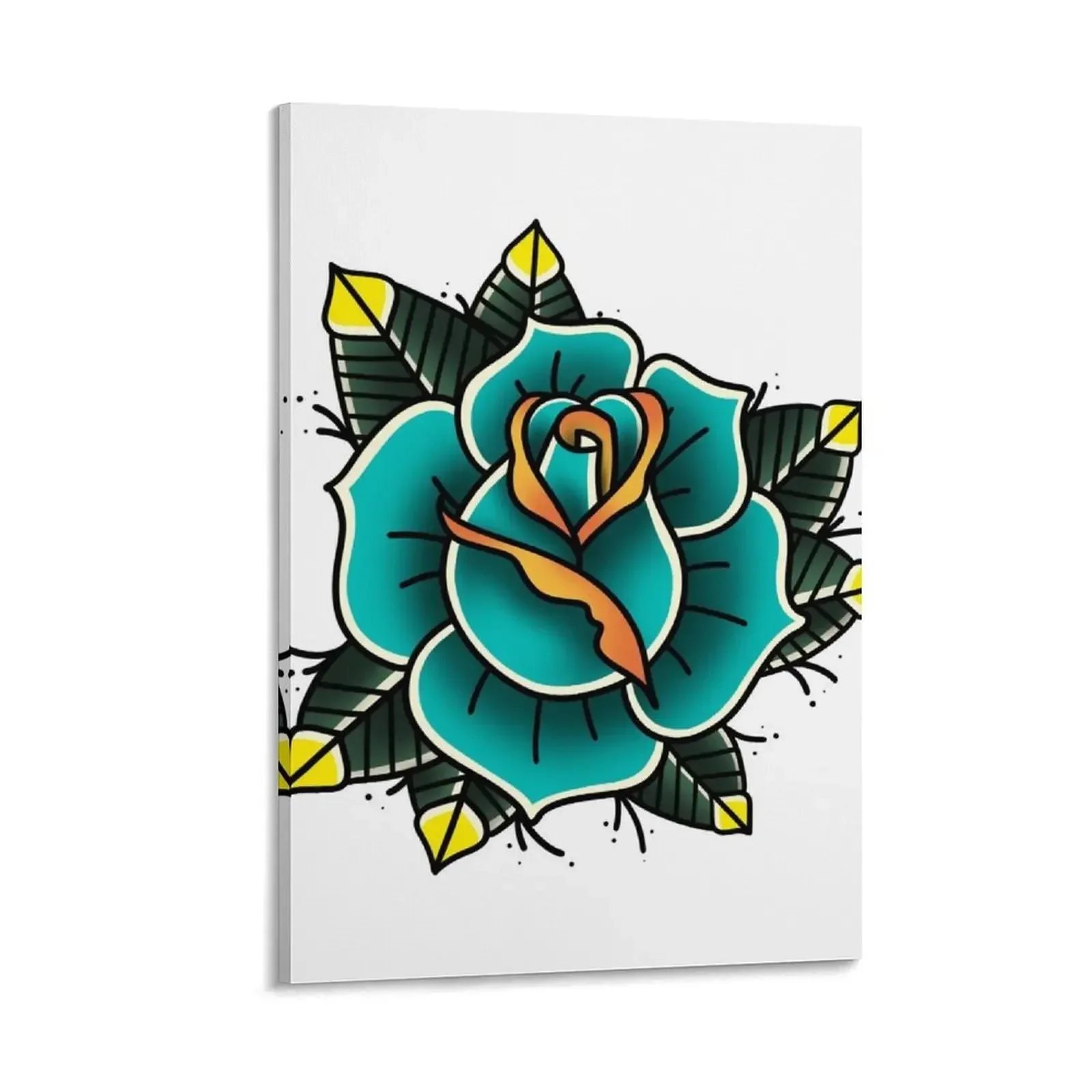 

Rose Old School II Canvas Painting posters anime house decoration Paintings