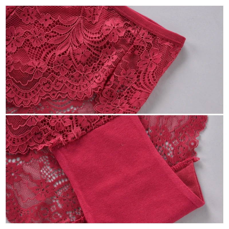 Plus Size Women's Underwear,High Waist Solid Color Women's Panties,Breathable Women's Underwear,Lace Sexy Women's Lingerie image 5