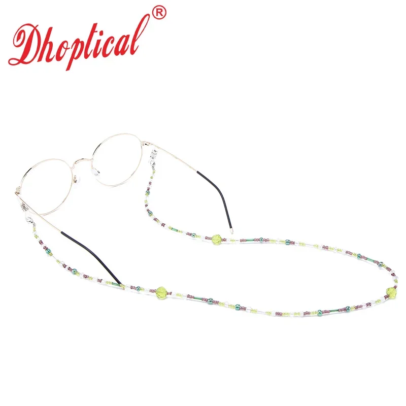 Beaded glasses chain, green fashion eyeglass & sunglass strap for women stylish by dhoptical image 5