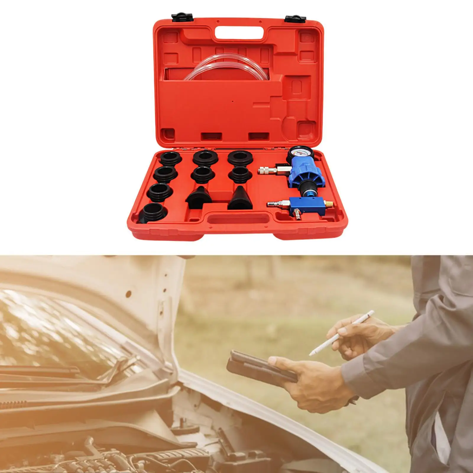 

Radiator Cooling Antifreeze Replace Tool Coolant Vacuum Refill Kits Practical Multiuse for Truck Vehicle Repair Gadgets