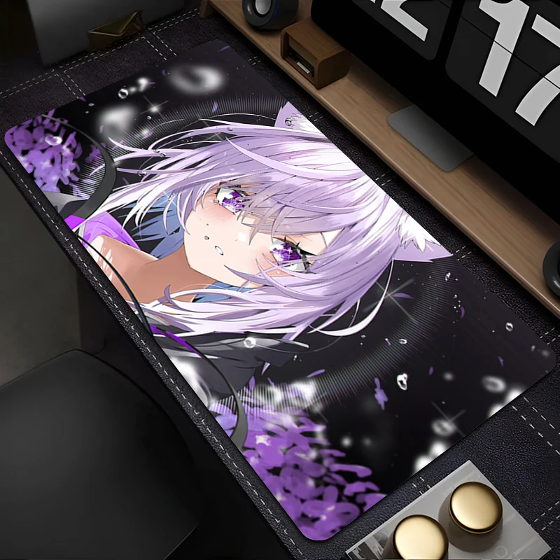 Muismat Laptop Kantoorkast Toetsenbord Pad PC Bureaumat Grote muismat Antisliprubber H-hololive Nekomata Okayu Extended Pad