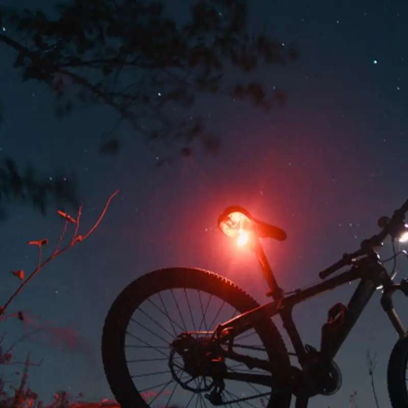 Luz trasera para bicicleta con intermitentes, linterna de seguridad para ciclismo