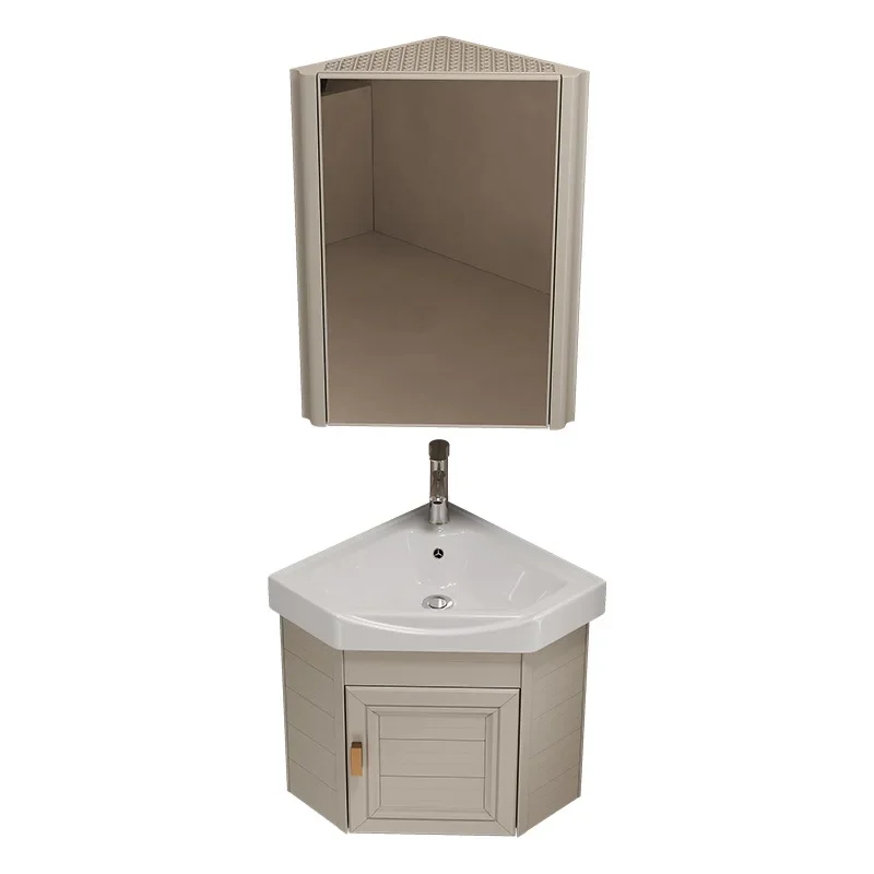 

Triangular wash basin, corner small apartment bathroom bathroom cabinet combination, mini wall-mounted washbasin